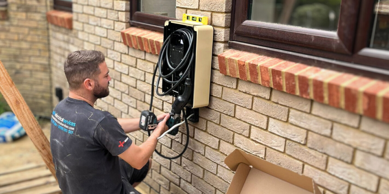 Installing tethered charger